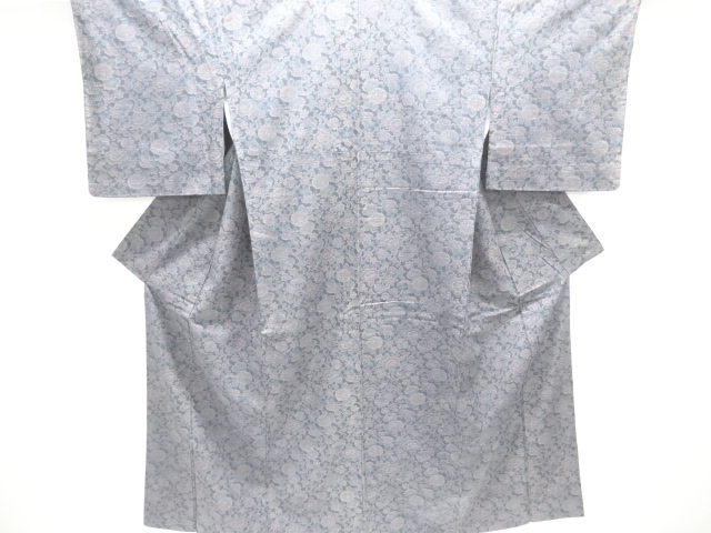 JAPANESE KIMONO / TSUMUGI / FLOWER ARABESQUE